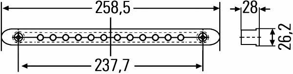 Стоп-сигнал дополнительный Hella 2DA 959 071-737