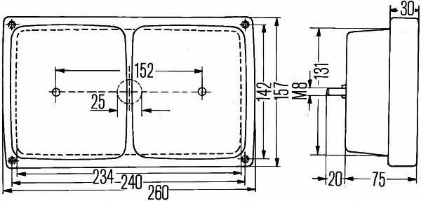 Фонарь задний Hella 2DB 004 431-061