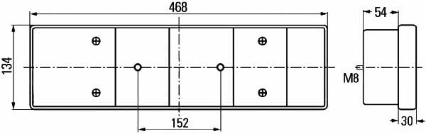 Фонарь задний левый Hella 2VD 008 204-251