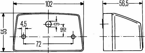 Фонарь подсветки номерного знака Hella 2KA 003 389-081
