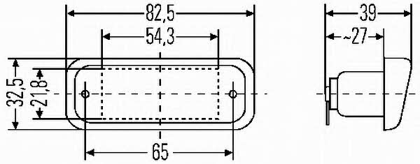 Фонарь подсветки номерного знака Hella 2KA 005 049-017
