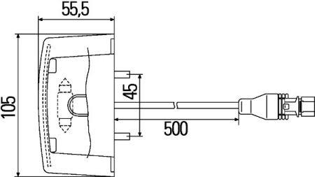 Фонарь подсветки номерного знака Hella 2KA 340 828-001