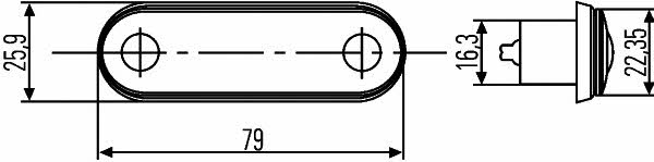 Ліхтар підсвітки номерного знаку Hella 2KA 959 640-102