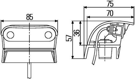 Фонарь подсветки номерного знака Hella 2KA 959 640-607