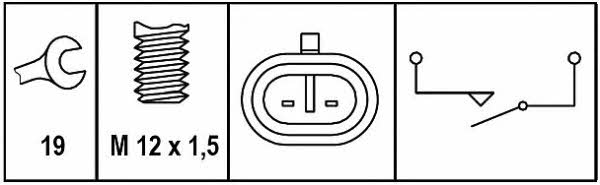 Датчик включения заднего хода Hella 6ZF 008 621-261
