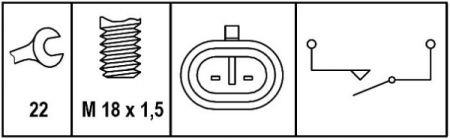 Датчик включения заднего хода Hella 6ZF 008 621-301