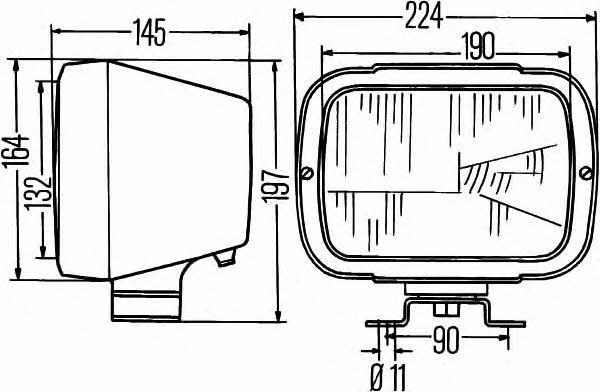 Фара основная левая Hella 1AE 004 234-001
