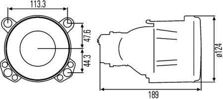 1BL006349007 Hella Фара основная левая
