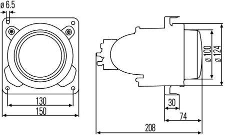 1BL007834047 Hella Фара основная левая