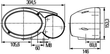 Фара основная правая Hella 1EB 996 167-041