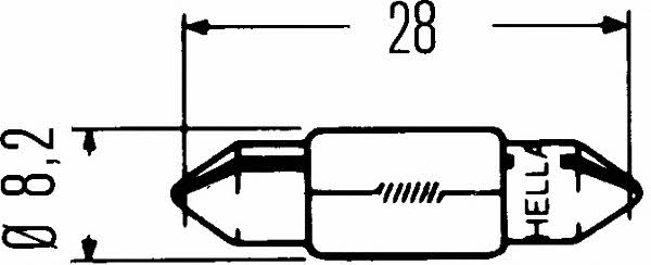 Лампа накаливания C3W 12V 3W Hella 8GM 002 094-121