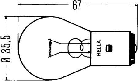Лампа накаливания F2 12V 35W Hella 8GA 002 083-131