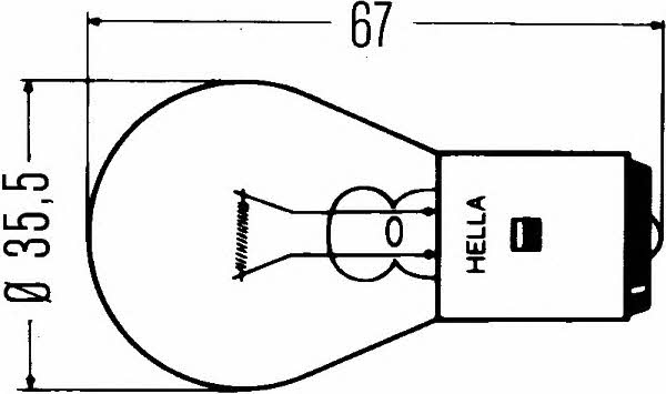 Лампа накаливания F2 24V 35W Hella 8GA 002 083-251