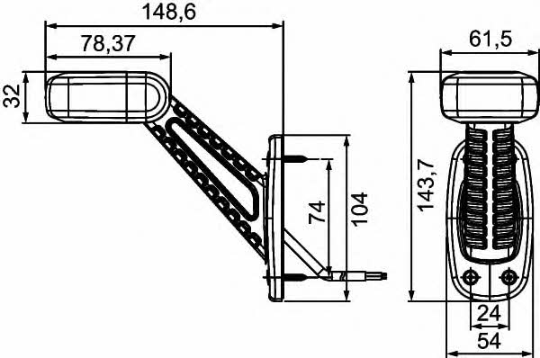 2XS357007011 Hella Фонарь габаритный