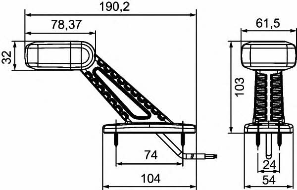 2XS357006011 Hella Фонарь габаритный