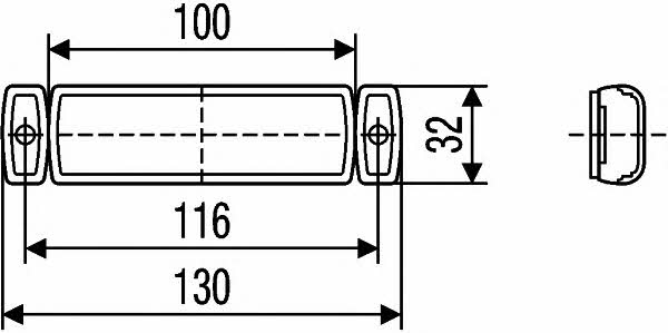 Фонарь габаритный Hella 2PG 008 645-967