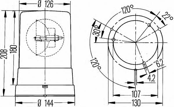 Маячок проблесковый Hella 2RL 006 295-111
