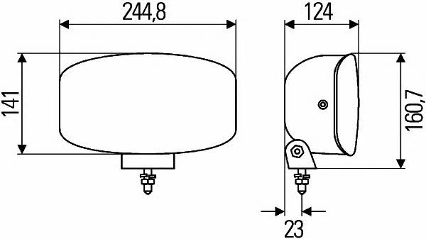 Фара дальнего света правая Hella 1FE 008 773-051