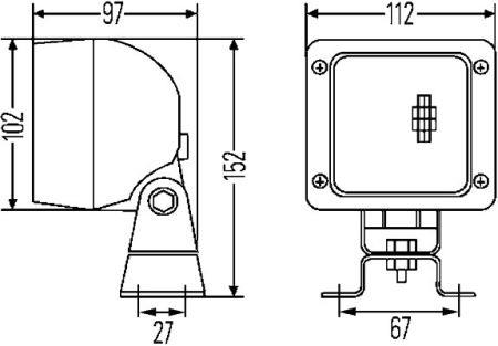 Фара дополнительного света Hella 1GA 007 506-091