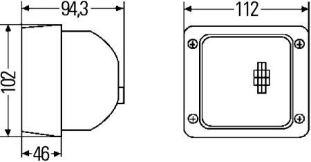 Фара дополнительного света Hella 1GA 007 506-121