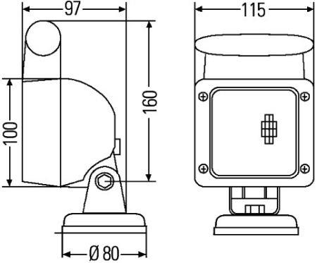 Фара дополнительного света Hella 1GA 997 506-157