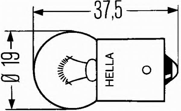 Лампа накаливания R5W 24V 5W Hella 8GA 002 071-241