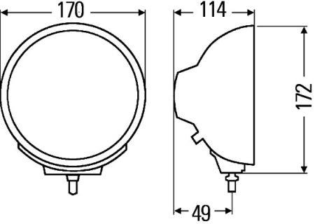 1F3009094021 Hella Фара дальнего света левая