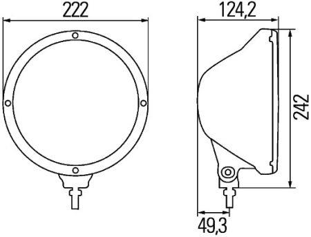 Фара дальнего света правая Hella 1F8 009 797-021