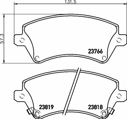 8DB355017241 Hella-Pagid Тормозные колодки дисковые, комплект