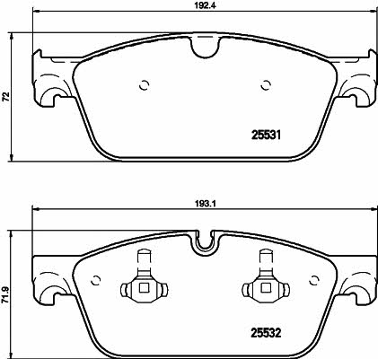 8DB355020141 Hella-Pagid Тормозные колодки дисковые, комплект
