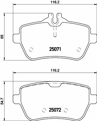 8DB355020471 Hella-Pagid Тормозные колодки дисковые, комплект