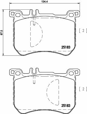 8DB355020491 Hella-Pagid Тормозные колодки дисковые, комплект