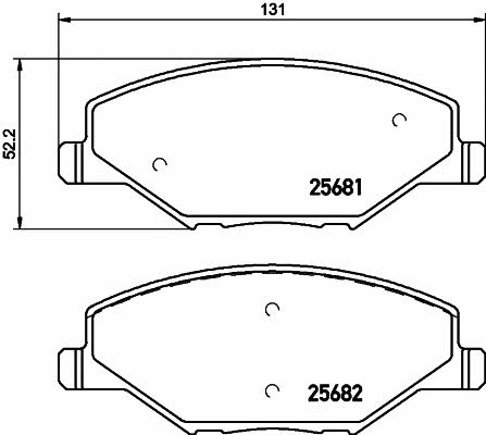 8DB355020521 Hella-Pagid Гальмівні колодки, комплект