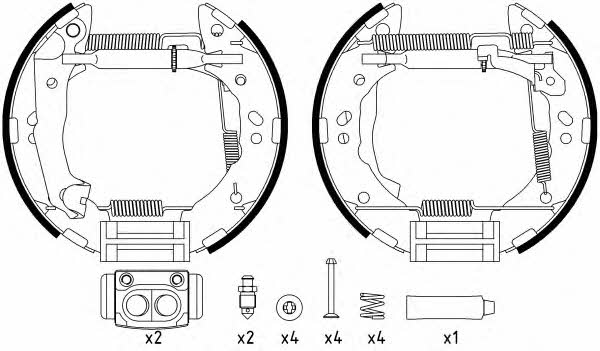 Hella-Pagid 8DB 355 022-631 Колодки гальмівні барабанні, комплект 8DB355022631: Купити в Україні - Добра ціна на EXIST.UA!