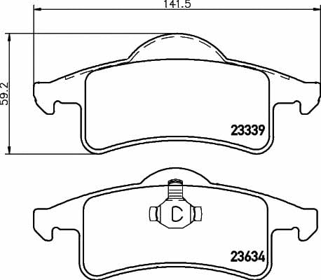 8DB355009891 Hella-Pagid Тормозные колодки дисковые, комплект
