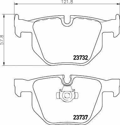 8DB355010471 Hella-Pagid Тормозные колодки дисковые, комплект
