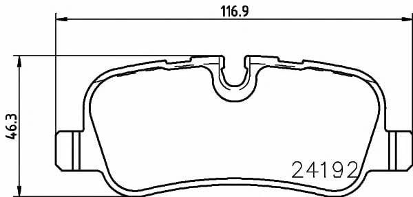 8DB355011981 Hella-Pagid Тормозные колодки дисковые, комплект
