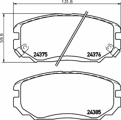 8DB355012461 Hella-Pagid Тормозные колодки дисковые, комплект