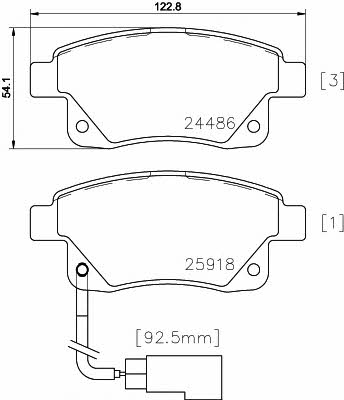 8DB355012781 Hella-Pagid Тормозные колодки дисковые, комплект