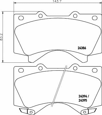 8DB355013151 Hella-Pagid Тормозные колодки дисковые, комплект