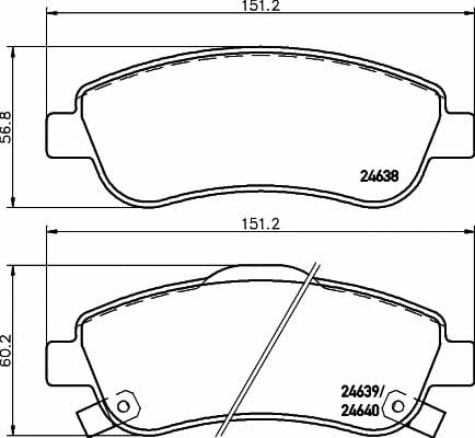 8DB355013611 Hella-Pagid Тормозные колодки дисковые, комплект