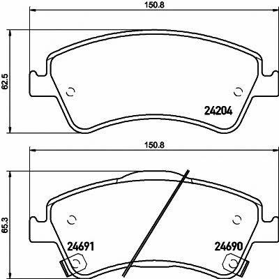 8DB355013741 Hella-Pagid Тормозные колодки дисковые, комплект