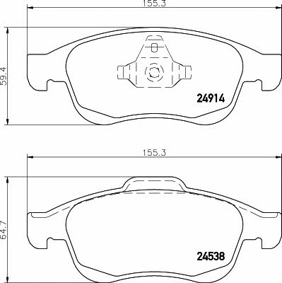 Купить Hella-Pagid 8DB 355 014-791 по низкой цене в Украине!
