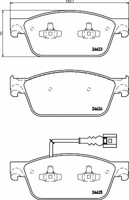 8DB355014981 Hella-Pagid Тормозные колодки дисковые, комплект