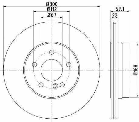Hella-Pagid 8DD 355 118-941 Тормозной диск задний вентилируемый 8DD355118941: Отличная цена - Купить в Украине на EXIST.UA! 8DD355118941 Hella-Pagid Тормозной диск задний вентилируемый