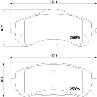 8DB355021321 Hella-Pagid Тормозные колодки дисковые, комплект