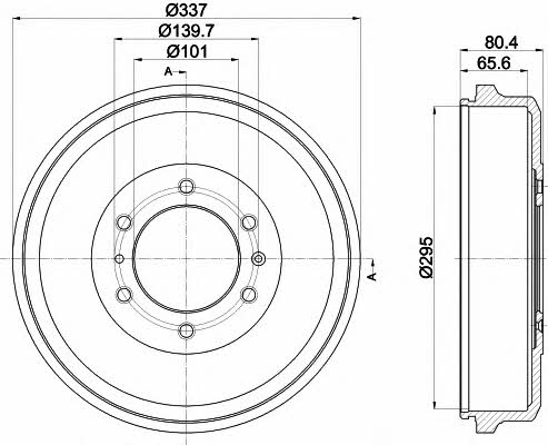 Hella-Pagid 8DT 355 302-661 Барабан гальмівний задній 8DT355302661: Купити в Україні - Добра ціна на EXIST.UA!