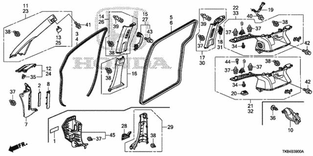 38215TK8A00 Honda Наклейка
