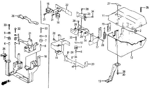36215PE1661 Honda Кронштейн осушителя