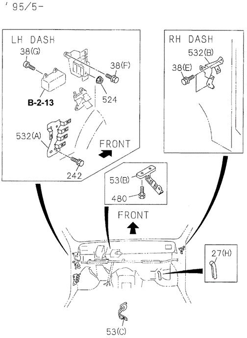 8971254130 Honda Кронштейн осушителя